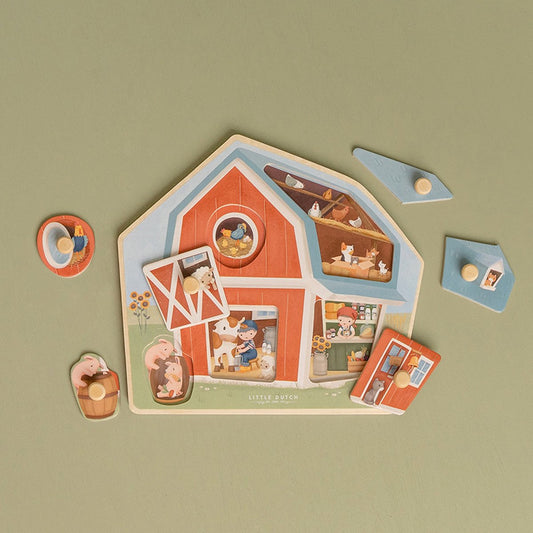 || Little Dutch || Houten puzzel - Farm