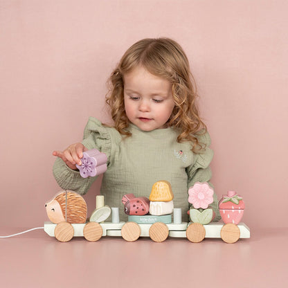 || Little Dutch || Houten blokkentrein met egel - Fairy Garden