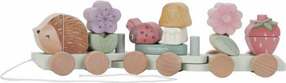 || Little Dutch || Houten blokkentrein met egel - Fairy Garden