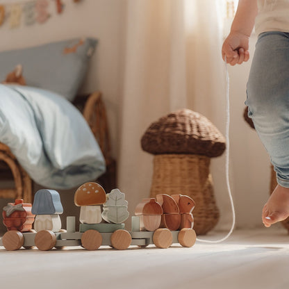 || Little Dutch || Houten blokkentrein met eekhoorn - Forest Friends