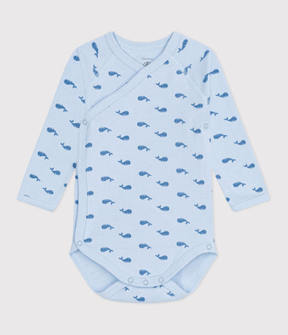 || Petit Bateau || Overslagromper lange mouwen - Walvissen