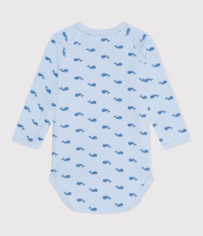 || Petit Bateau || Overslagromper lange mouwen - Walvissen