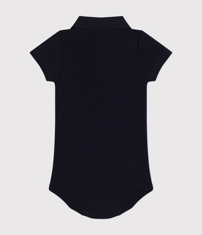|| Petit Bateau || Basis polo romper met korte mouwen - Blauw