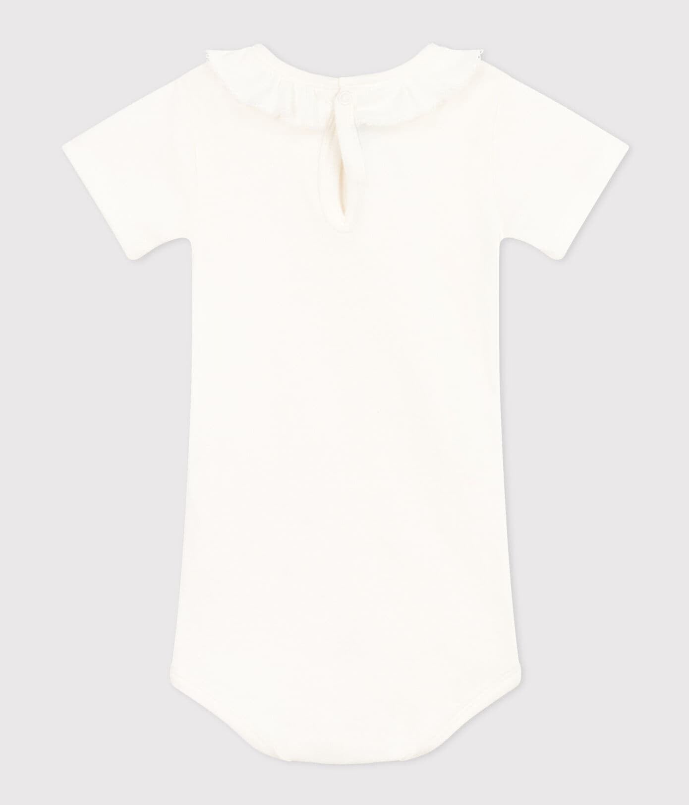 || Petit Bateau || Basis romper met korte mouwen en kraagje - Wit