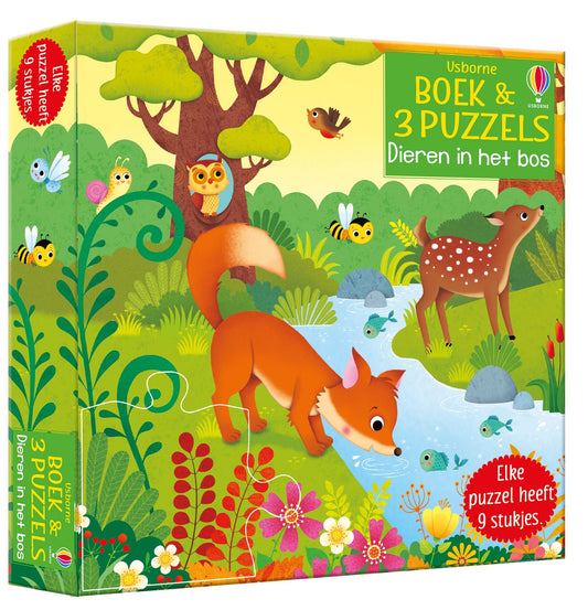 || Usborne || Boek & puzzels - Dieren in het bos