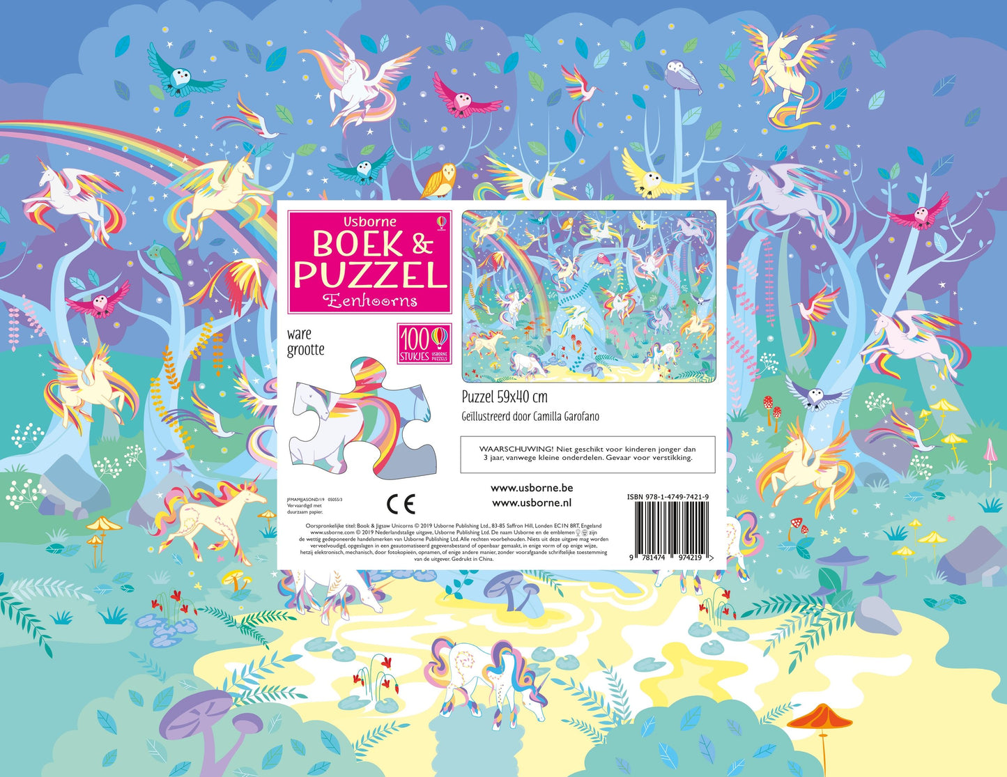 || Usborne || Boek & puzzel - Eenhoorns
