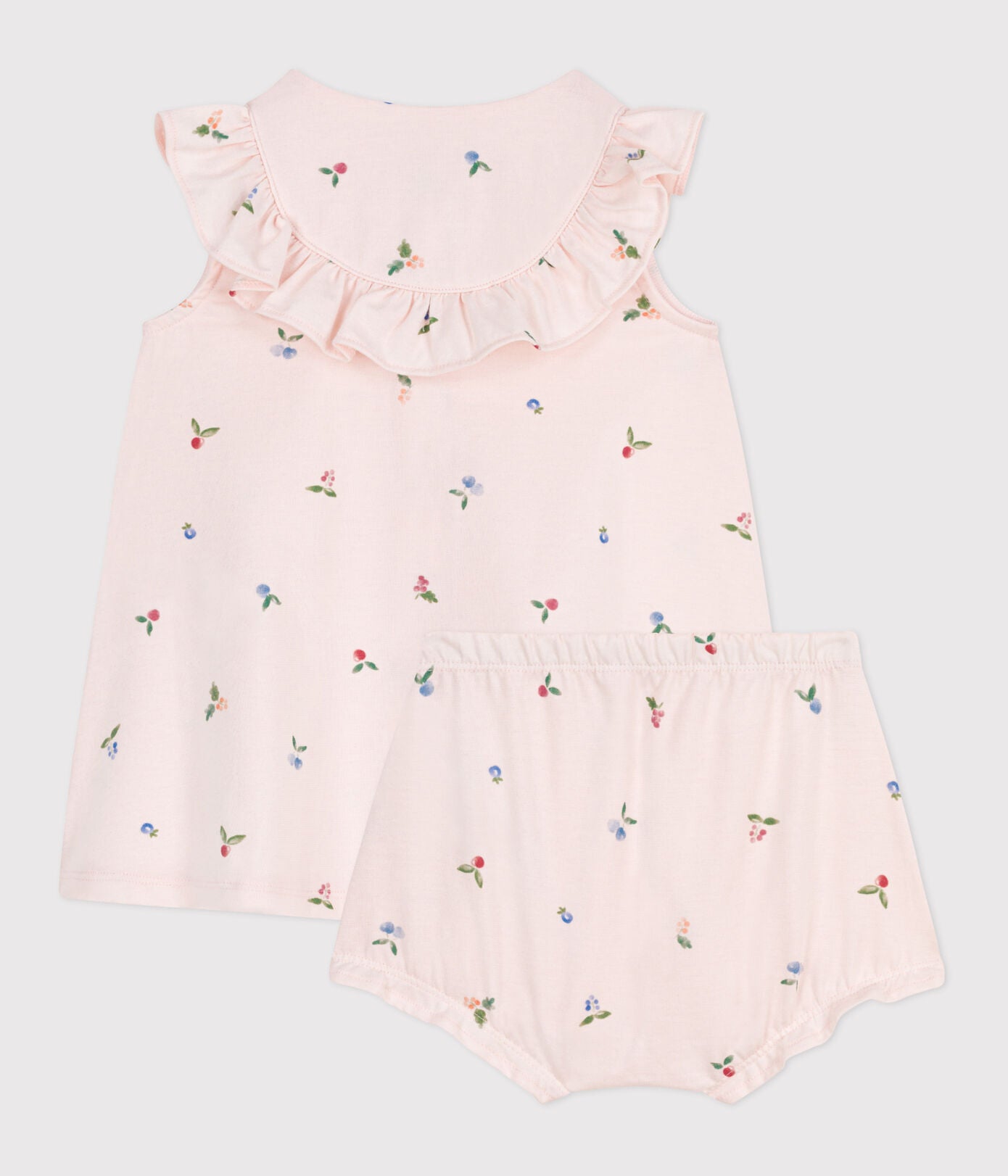 || Petit Bateau || Jurkje met bloomer en vruchten print
