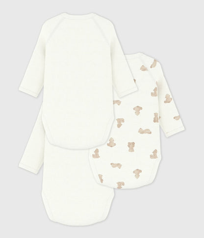 || Petit Bateau || Basis set overslagromper lange mouwen - Beren