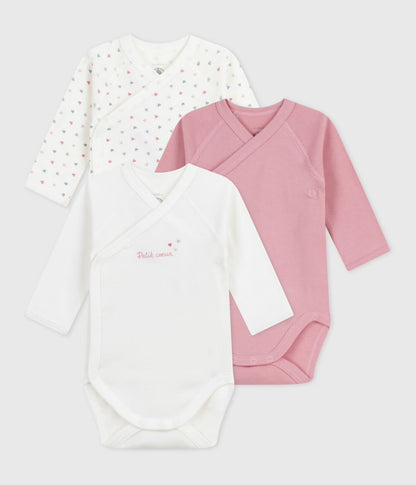|| Petit Bateau || Set overslagromper lange mouwen - Hartjes