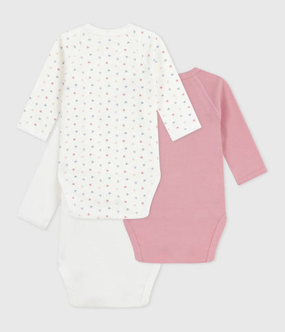 || Petit Bateau || Set overslagromper lange mouwen - Hartjes