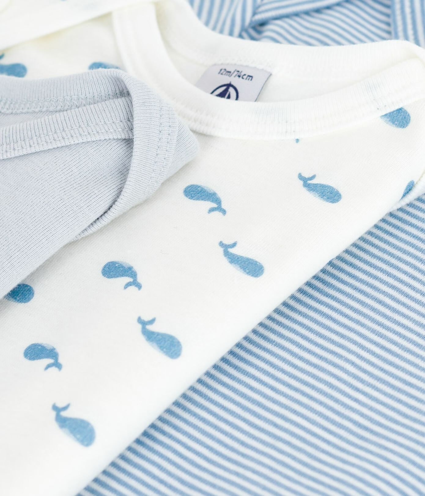 || Petit Bateau || Set romper lange mouwen - Walvis