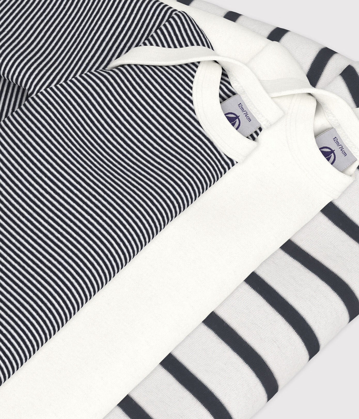 || Petit Bateau || Basis set romper lange mouwen - Strepen