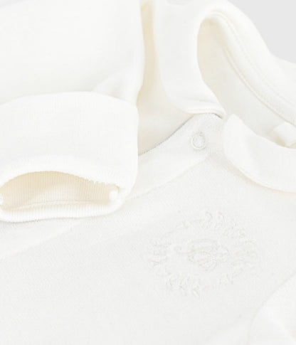 || Petit Bateau || Fluwelen boxpak met voetjes - Wit