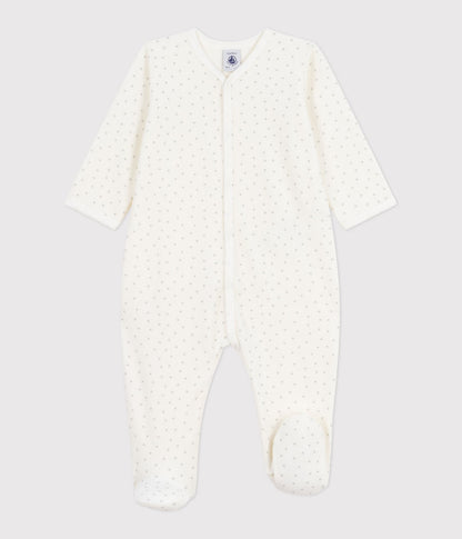 || Petit Bateau || Fluwelen boxpak met voetjes - Hartjes