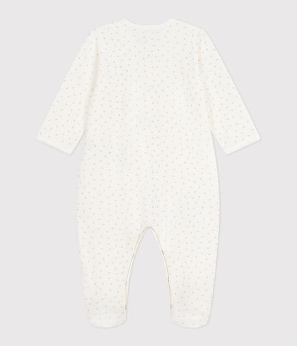 || Petit Bateau || Fluwelen boxpak met voetjes - Hartjes
