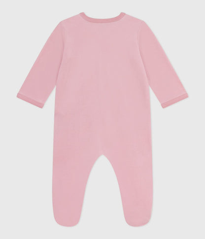 || Petit Bateau || Fluwelen boxpak met voetjes - Roze