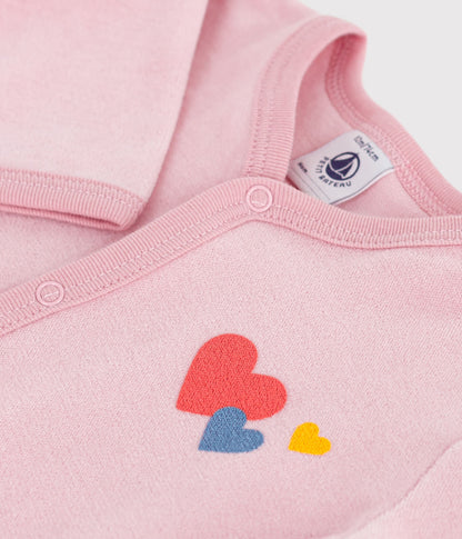 || Petit Bateau || Fluwelen boxpak met voetjes - Roze