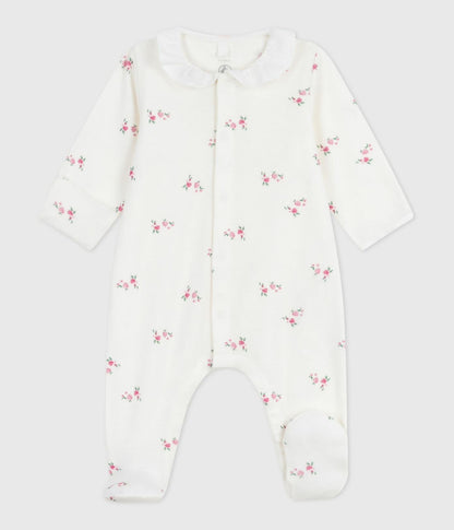 || Petit Bateau || Katoenen boxpak met voetjes - Bloemen