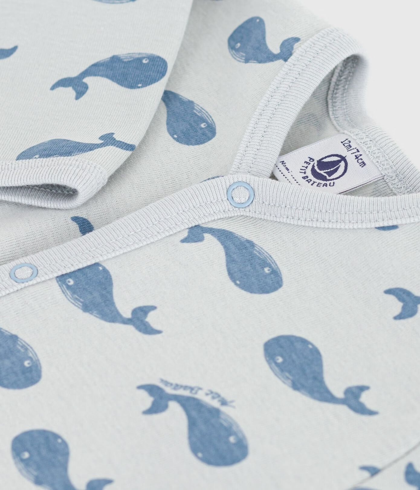 || Petit Bateau || Boxpak zonder voetjes - Walvis