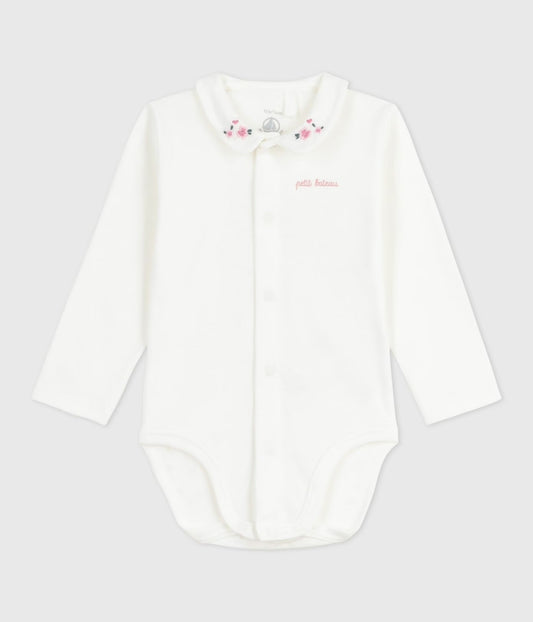 || Petit Bateau || Babyromper met kraagje - Bloem