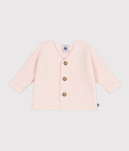 || Petit Bateau || Basis gebreid vest met knopen - Roze