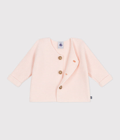 || Petit Bateau || Basis gebreid vest met knopen - Roze