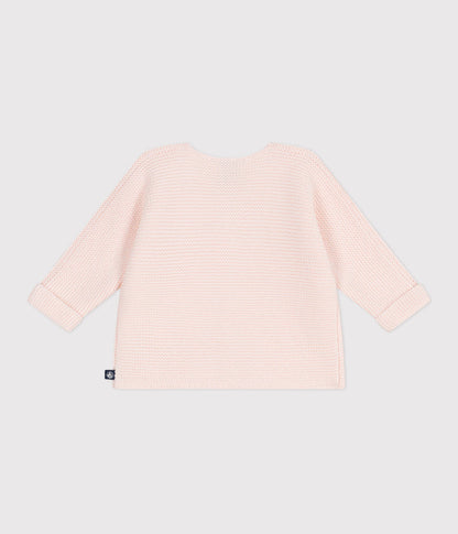 || Petit Bateau || Basis gebreid vest met knopen - Roze