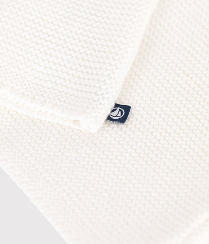 || Petit Bateau || Basis gebreid vest met knopen - Ecru