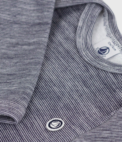 || Petit Bateau || Wollen basis romper - Gestreept