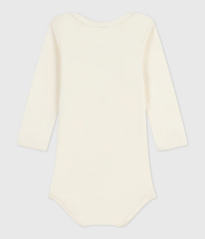 || Petit Bateau || Wollen basis romper - Ecru