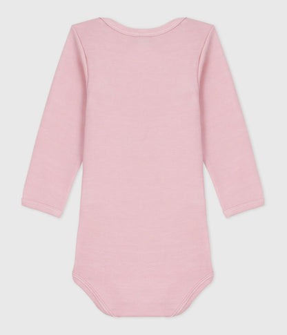 || Petit Bateau || Wollen basis romper - Roze