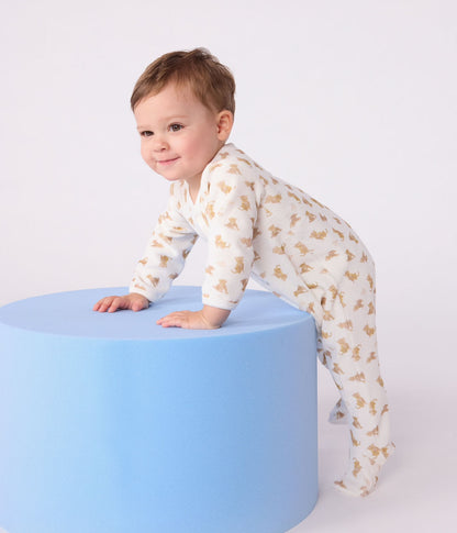|| Petit Bateau || Fluwelen boxpak met voetjes - Panter
