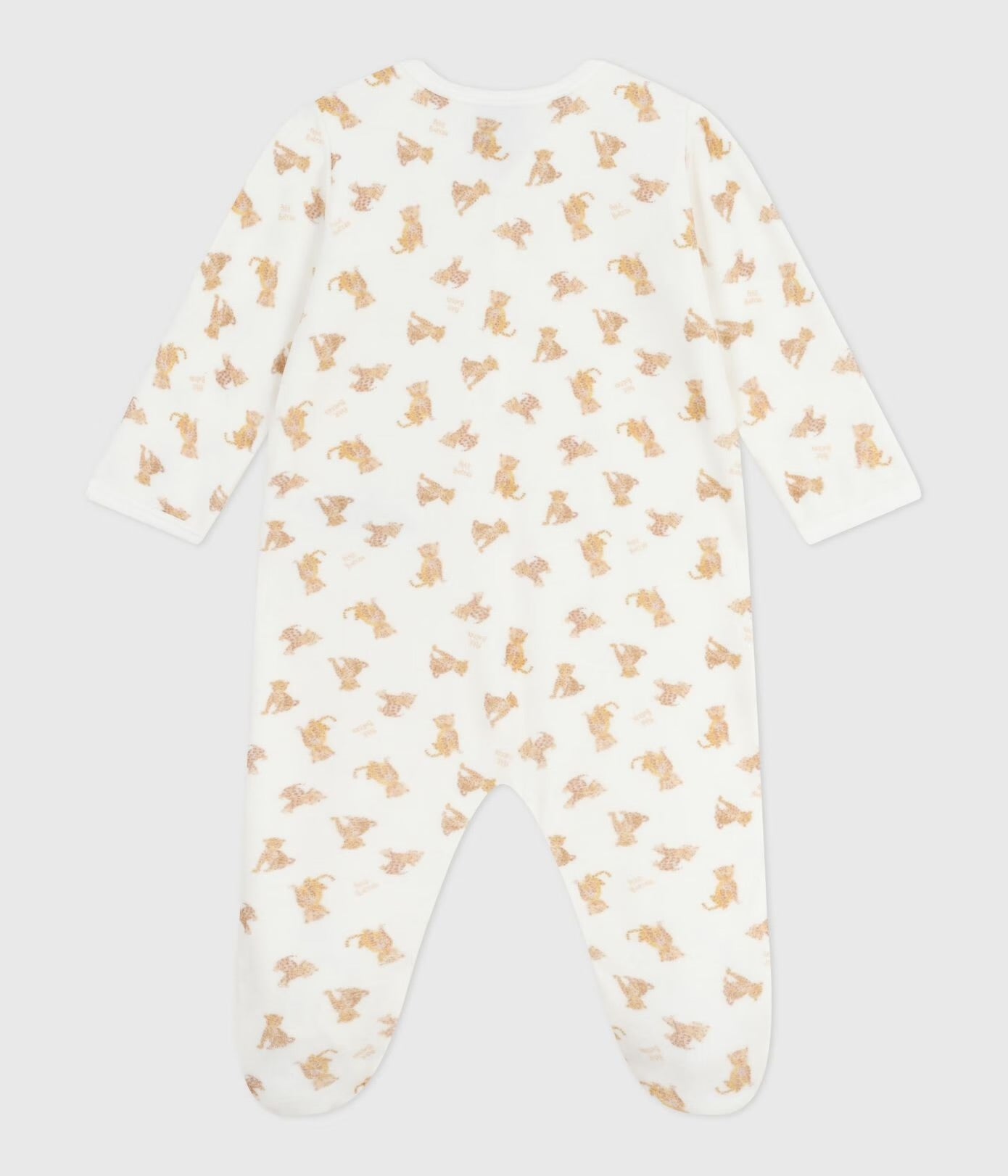 || Petit Bateau || Fluwelen boxpak met voetjes - Panter