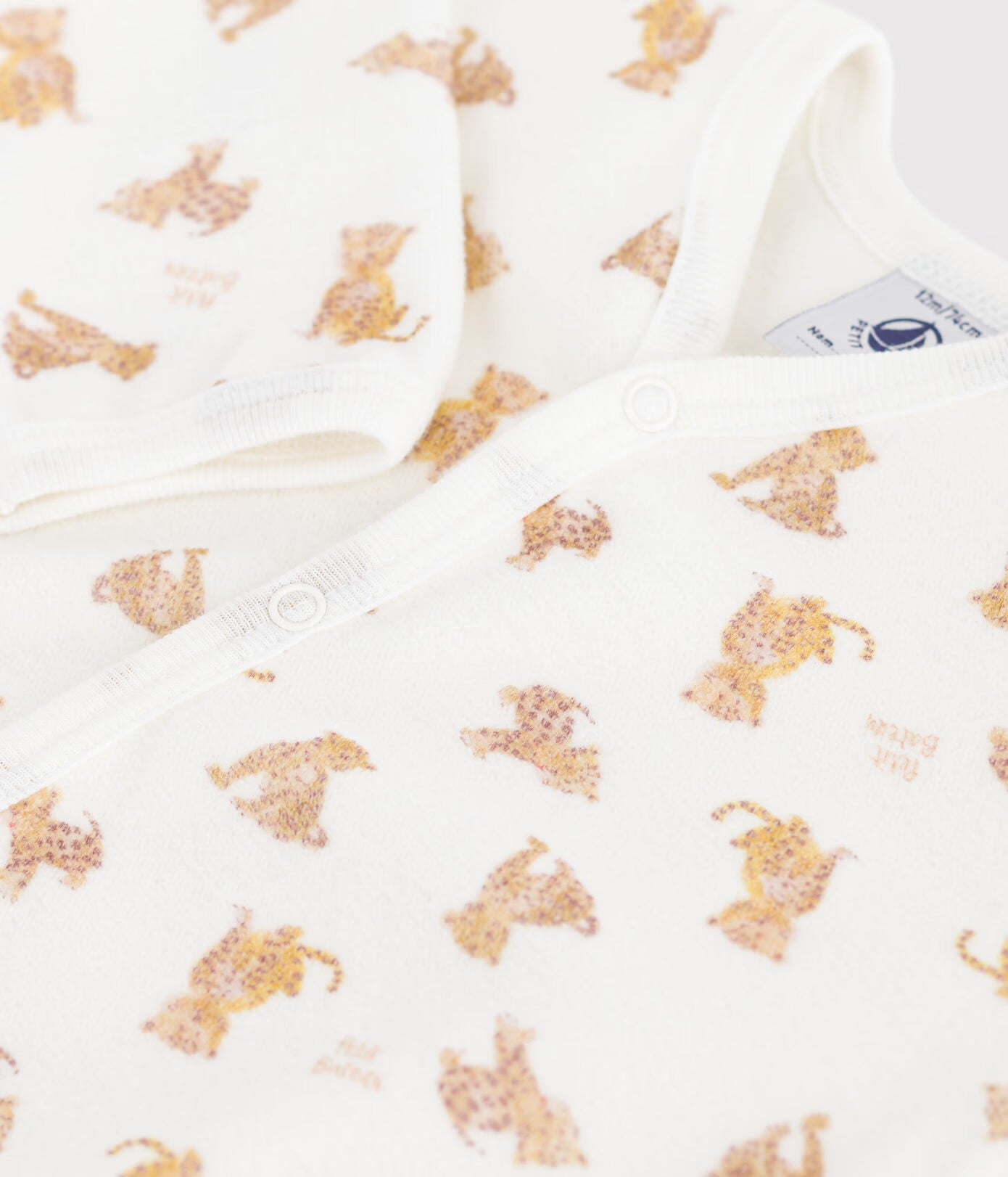 || Petit Bateau || Fluwelen boxpak met voetjes - Panter