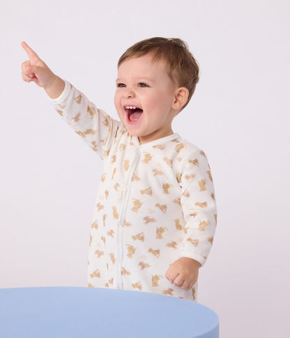 || Petit Bateau || Fluwelen boxpak met voetjes - Panter