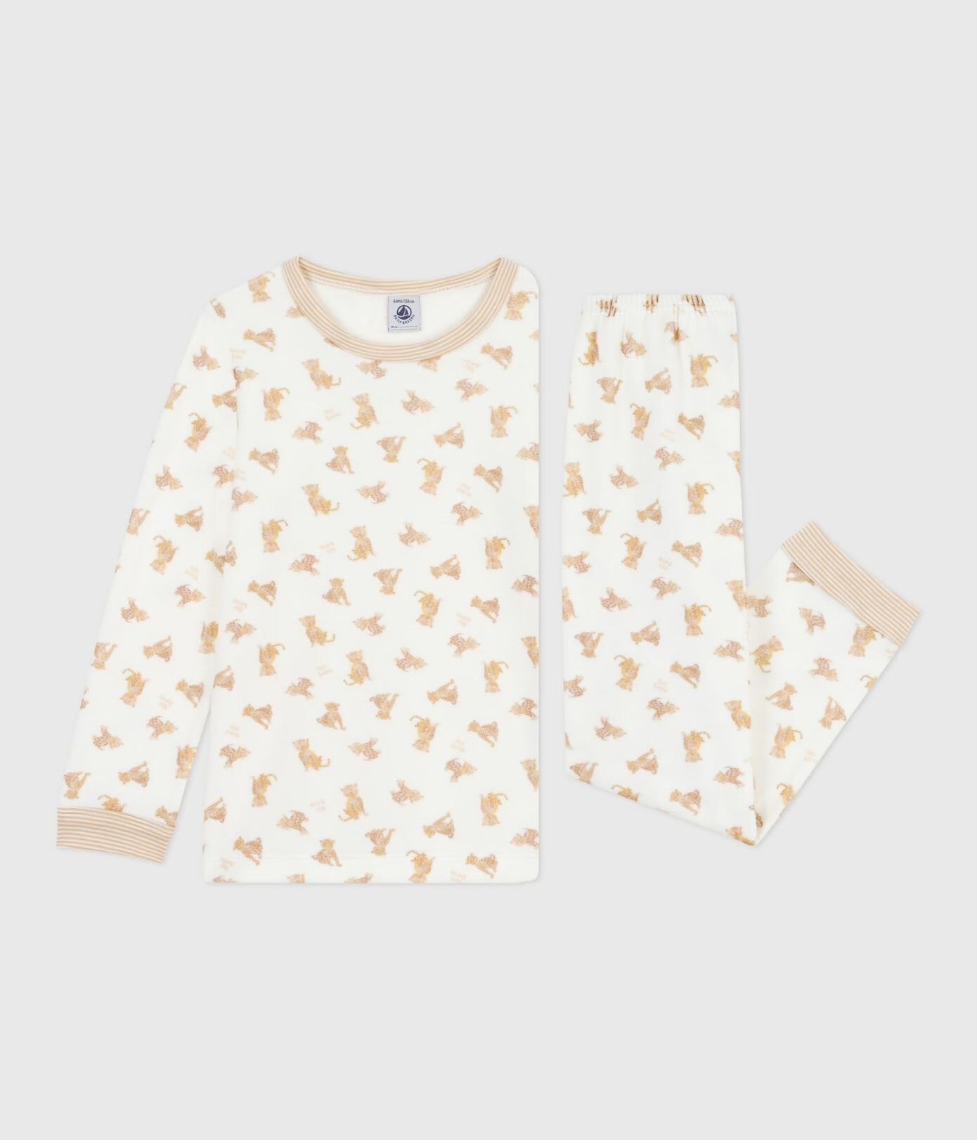 || Petit Bateau || Fluwelen pyjama met panter