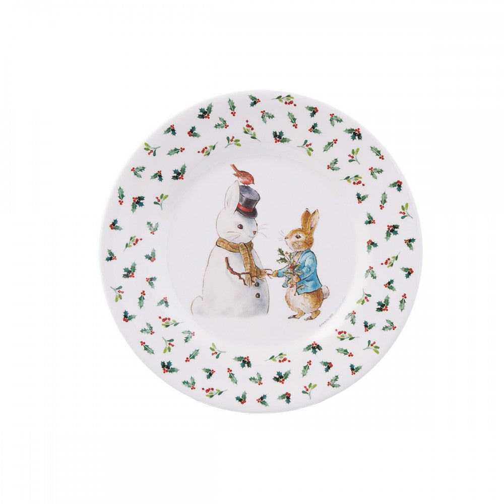 || Petit Jour Paris || Feestdagen Pieter Konijn bord - Sneeuwpop