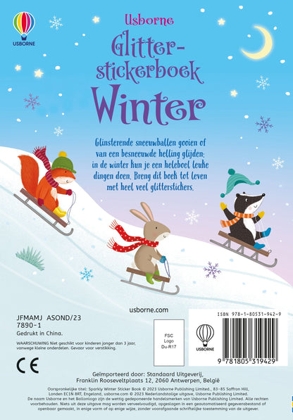 || Usborne || Glitter stickerboek - Winter