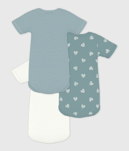 || Petit Bateau || Set romper korte mouw - Harten groen