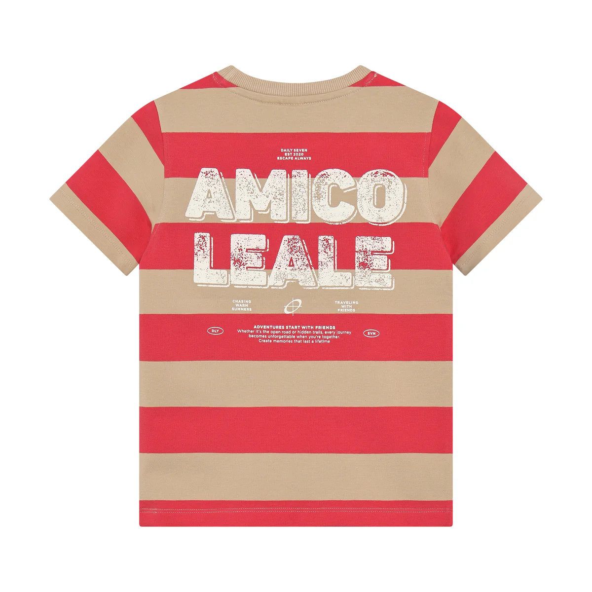 || Daily7 || Gestreept t-shirt met backprint