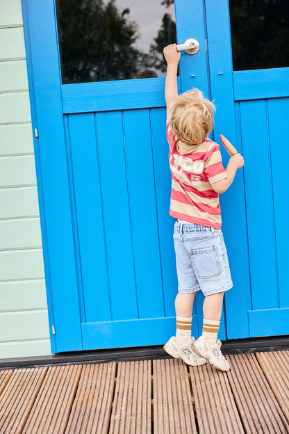 || Daily7 || Gestreept t-shirt met backprint