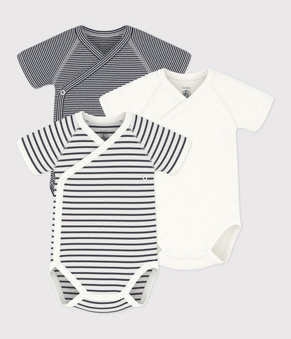 || Petit Bateau || Basis set overslagromper korte mouwen - Gestreept