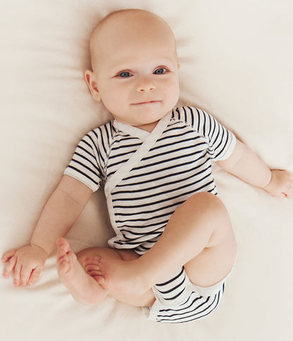 || Petit Bateau || Basis set overslagromper korte mouwen - Gestreept