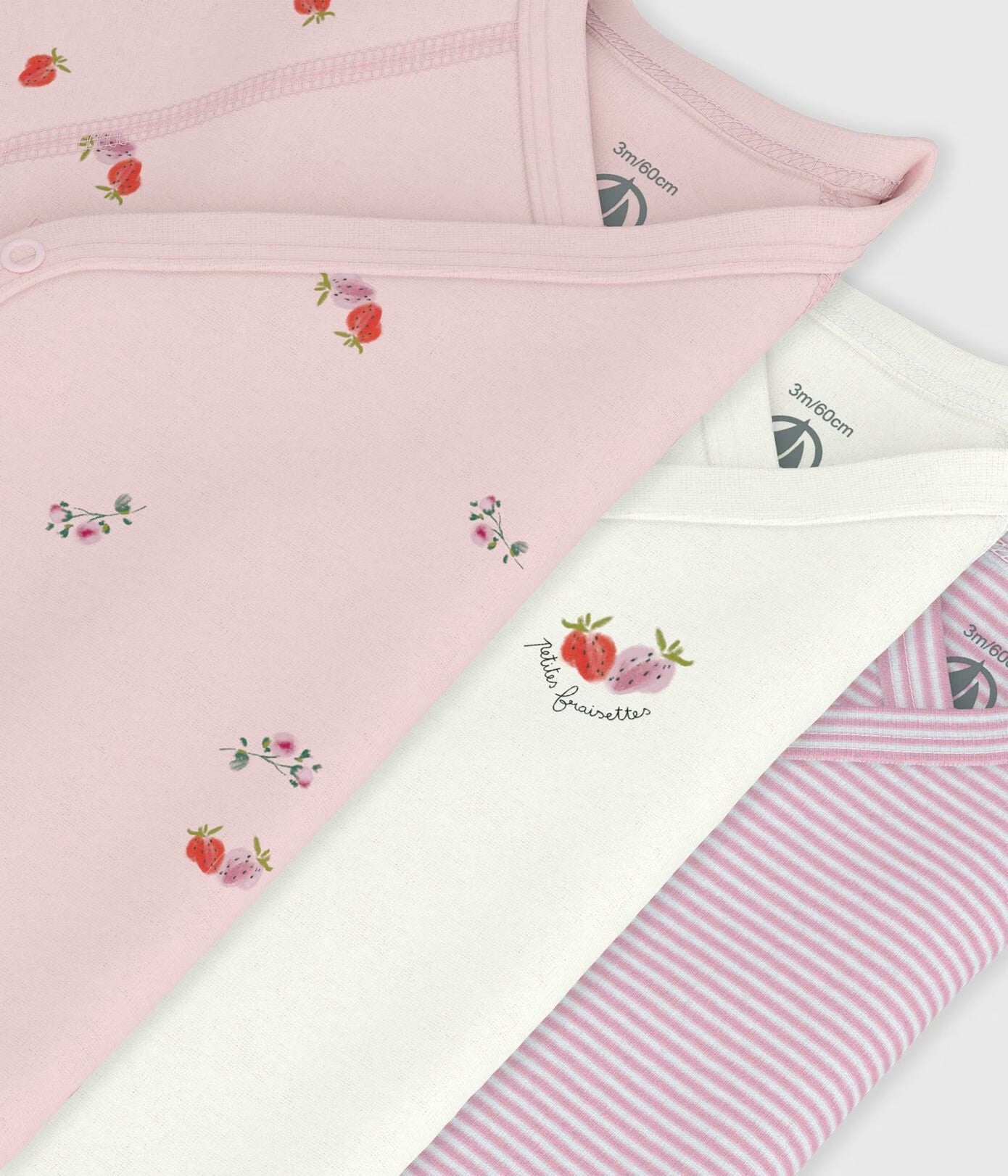 || Petit Bateau || Set overslagromper korte mouwen - Aardbei