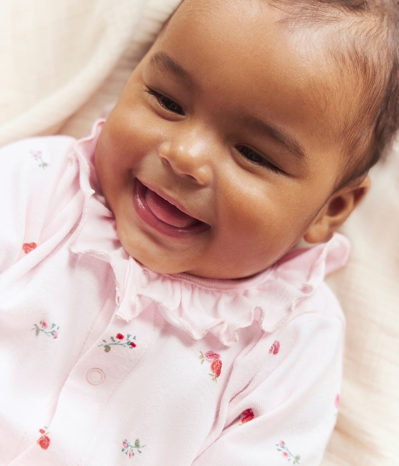 || Petit Bateau || Katoenen boxpak met voetjes - Aardbei