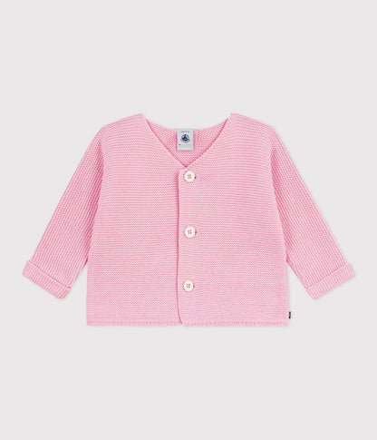 || Petit Bateau || Basis gebreid vest met knopen - Roze