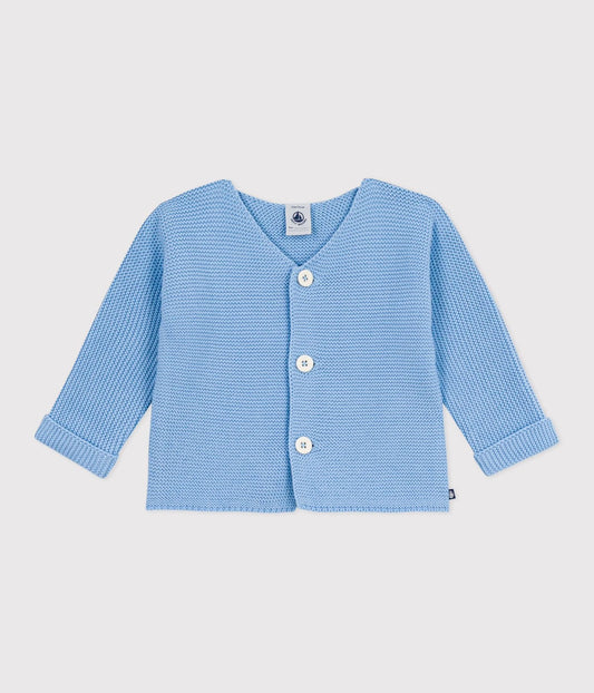|| Petit Bateau || Basis gebreid vest met knopen - Blauw