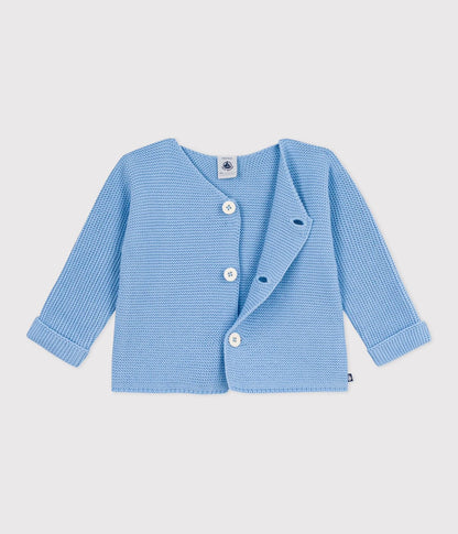 || Petit Bateau || Basis gebreid vest met knopen - Blauw
