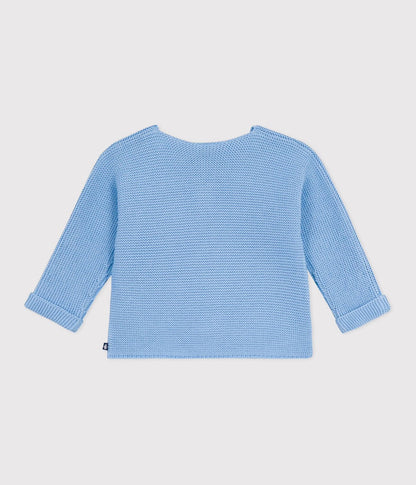 || Petit Bateau || Basis gebreid vest met knopen - Blauw