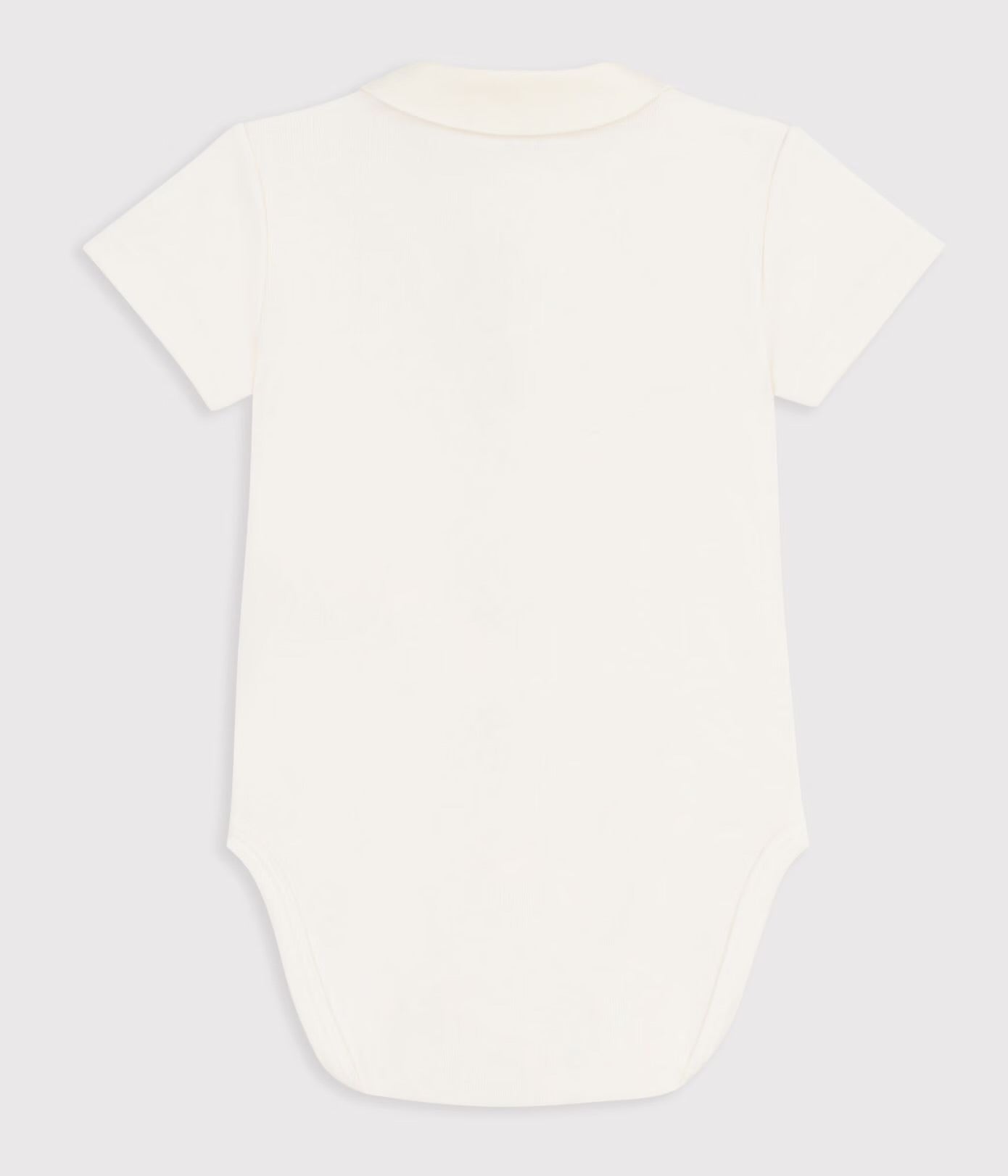 || Petit Bateau || Babyromper korte mouw met kraagje - Aardbei